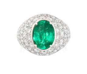 Smaragd-Brillant-Ring