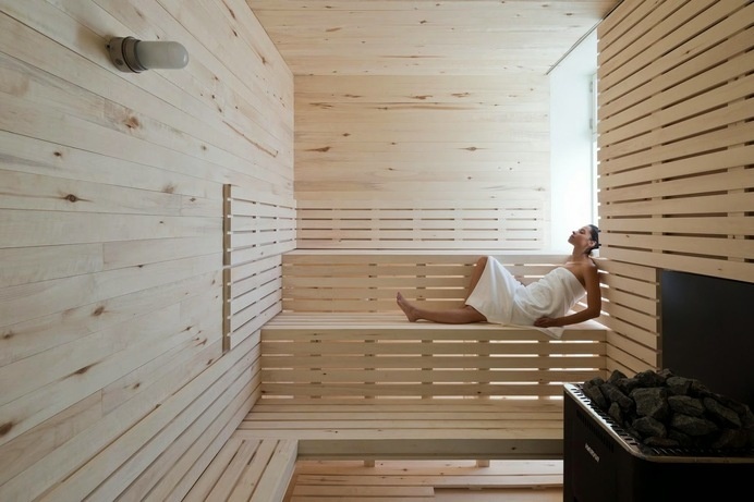 Fogo Island Inn #sauna #interiors #bathroom