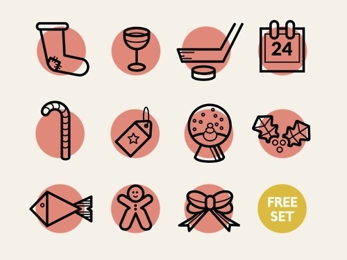 dribbblepopular:(Free) Christmas icons Original: http://ift.tt/1fjGllx #christmas #icons
