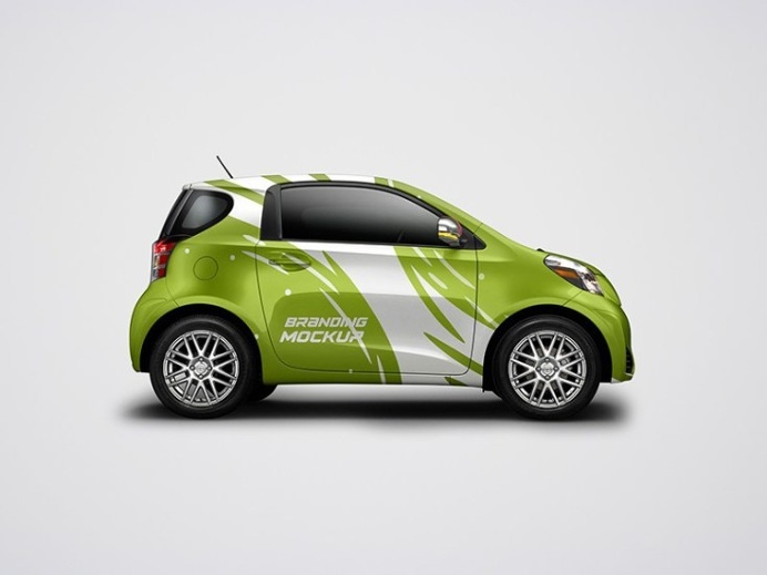 Free Mini Car Mockup PSD