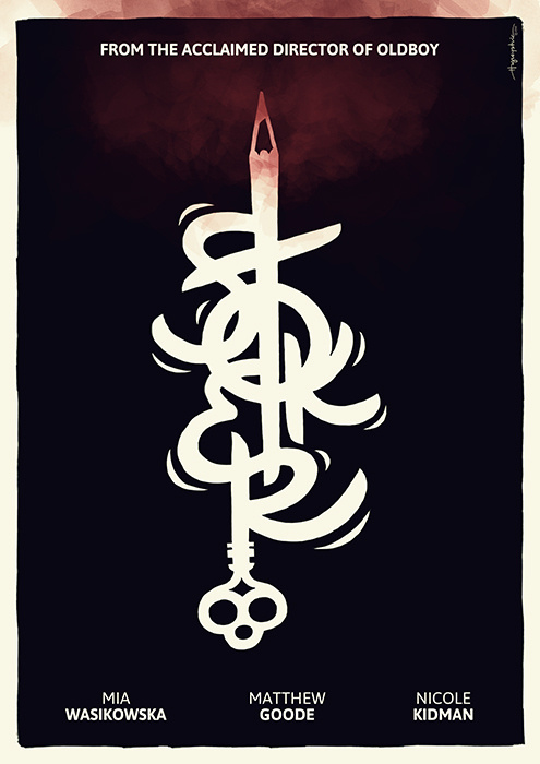 Stoker alternative poster by hugraphic #key #poster #film #stoker #alternative #typography