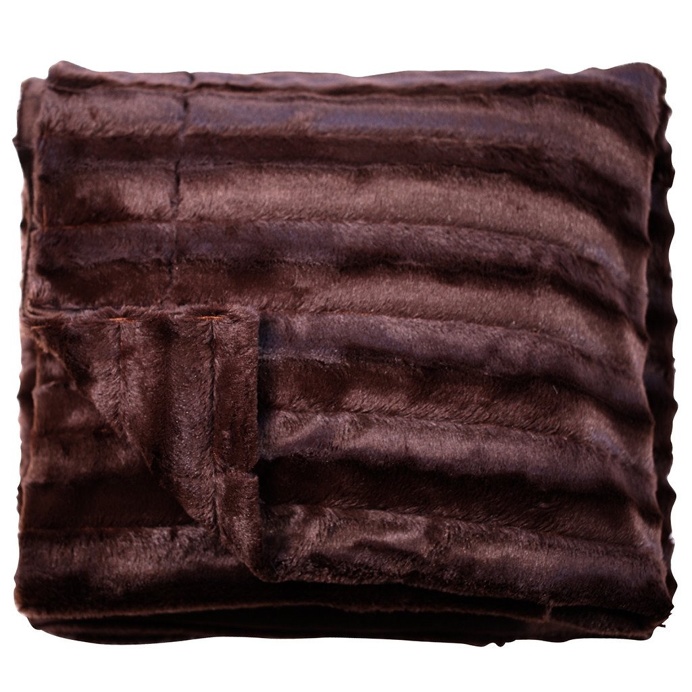 Channel Plush Throw Chocolate 125cm x 150cm