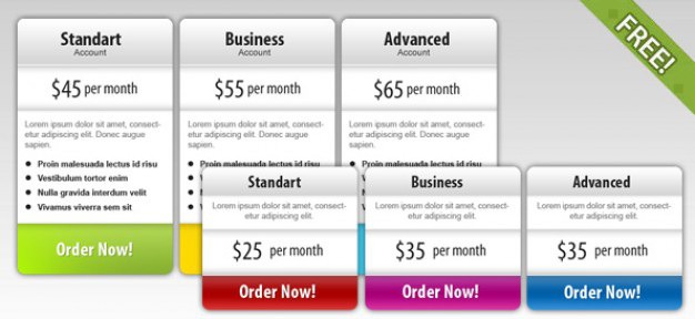 Free psd price box templates Free Psd. See more inspiration related to Box, Price, Plan, Special offer, Psd, Templates, Boxes, Offers, Special, Horizontal, Special offers and Price box on Freepik.
