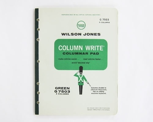 SCOUT'S HONOR Co.™ / Blog #jones #wilson #design #write #vintage #pad #column
