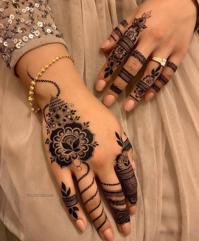 simple eid Special finger mehndi designs latest back hand mehndi designs  henna design - YouTube