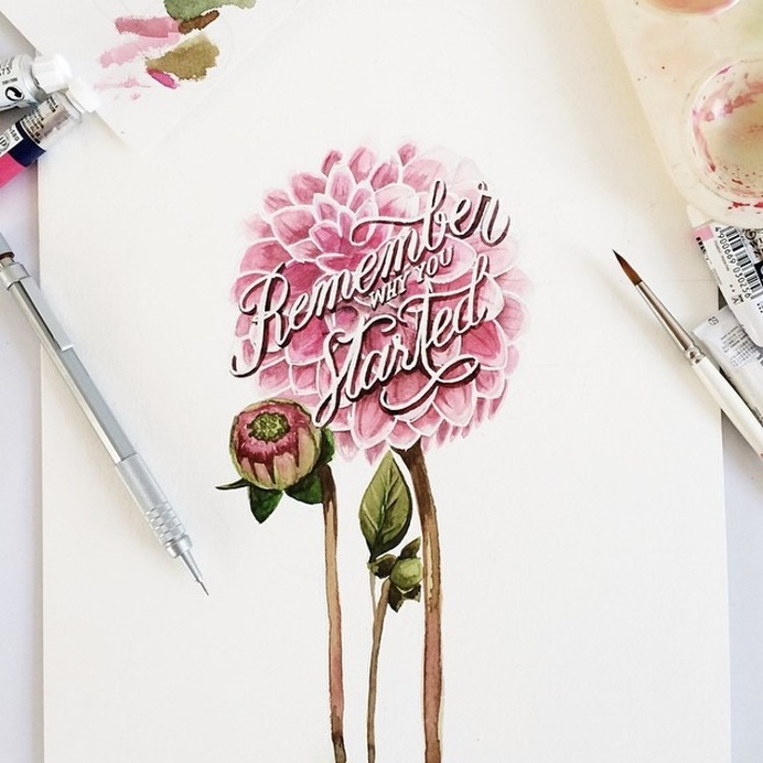 Creative Watercolor Lettering Quotes by June Digan #Lettering #quotes