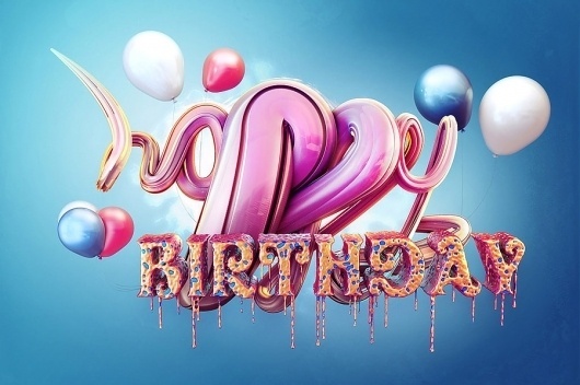 25 Creative Typography Designs - Testing the boundaries of creativity #pink #design #birthday #type #typography
