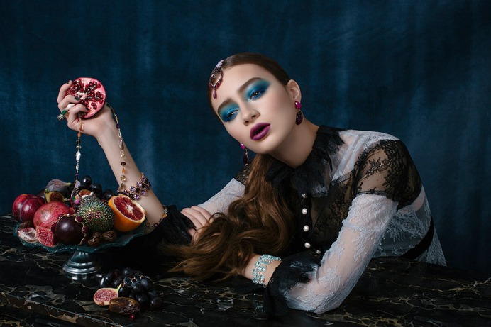Valentine Rouge VR Campaign - Mindsparkle Mag The White Room designed the identity for the Valentine Rouge VR Campaign. Neo-Baroque inspired art direction for this jewelry campaign shoot. #logo #packaging #identity #branding #design #color #photography #graphic #design #gallery #blog #project #mindsparkle #mag #beautiful #portfolio #designer