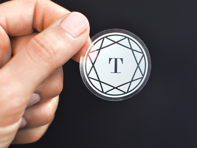Tradesy logo mark sticker #mark #white #clear #logo #sticker