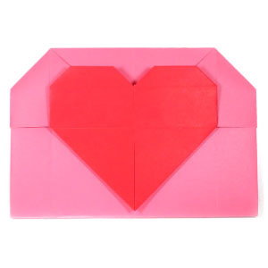 How to make a large heart origami envelope (http://www.origami-make.org/howto-origami-envelope.php)