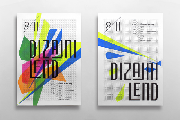 Designeyland / Dizajnilend on Behance #frame #croatia #fluorescent #portfolio #design #color #workshop #review #paint #triangle #behance #handmade #poster #acryl #type