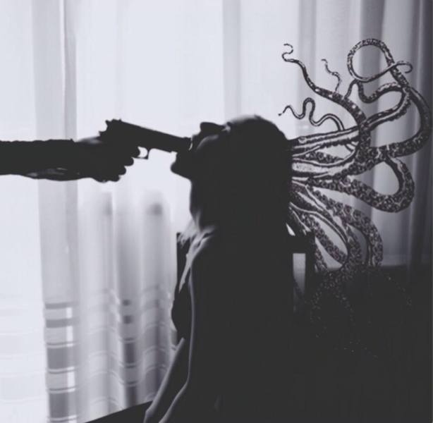 My baby shot me down #photoshop #nautical #octopus #design #graphic #photography