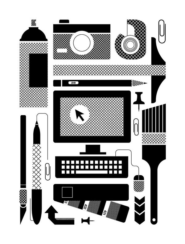 Design Tools of the Trade Screen Print Poster #design #poster