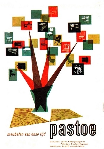 All sizes | Otto Treumann Illustration 3 | Flickr - Photo Sharing! #tree #otto #illustration #furniture #mid #1955 #century #treumann