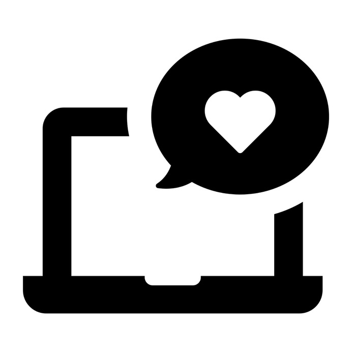 See more icon inspiration related to heart, laptop, computer, internet, speech bubble, electronic, computing, multimedia and technology on Flaticon.