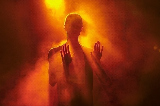 We die when we stop living. The best time to be alive is now. — Synaptic Stimuli #smoke #orange #person #bald #light