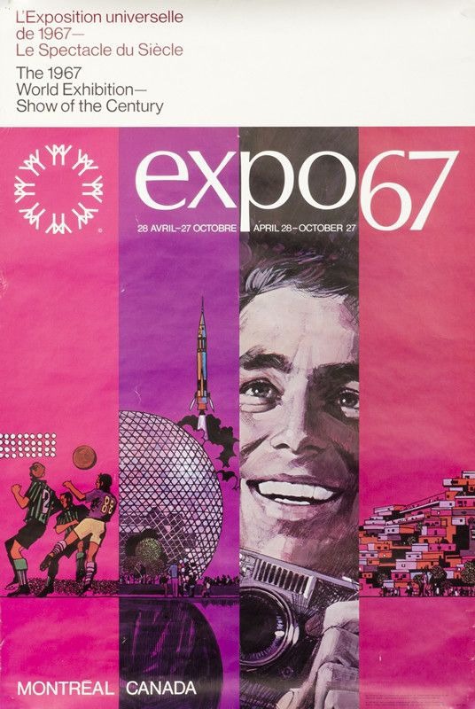 A series of posters designed by William Wright for the Montréal World's Fair Expo 67.