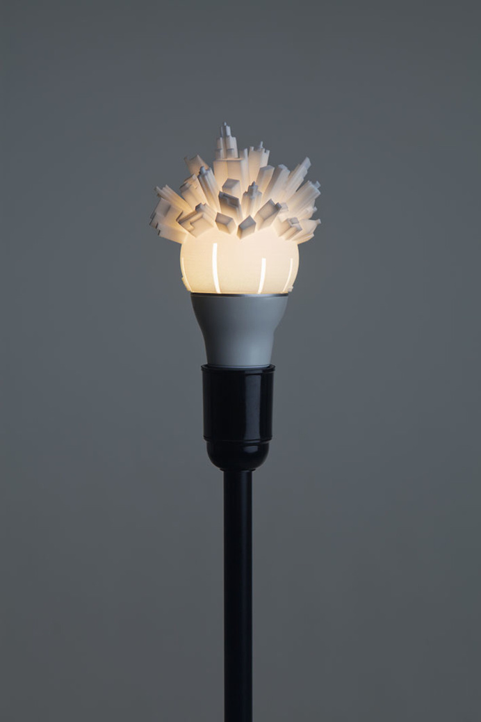 3D Printed Lightbulbs Shaped Like Skyscrapers