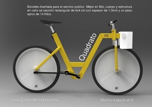 Quadrato by Luis Carlos Bernal at Coroflot #mountain #bicycle #public #argentina #design #desgin #bike