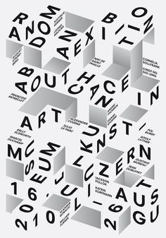 Poster, Typography, Random, poster designed by Felix Pfäffli (2010), 3D type