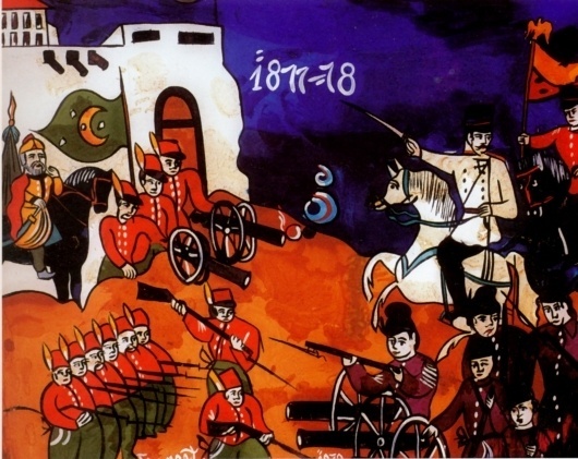 1317393499_1877-traian-ciucurescu-la-guerre-dindpendance-huile-sur-verre-30x25-cm-collection-particulire.jpg 1,583×1,260 pixels #naive #painting #illustration #art