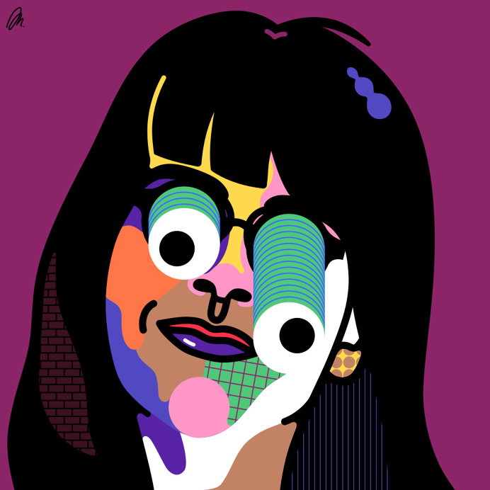 Broad City Abbi by @mkrnld #broadcity #illustration #portrait #pattern #mkrnld