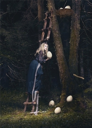 ULYANA SERGEENKO on the Behance Network #egg #ulyana #sergeenko #stairs #forest