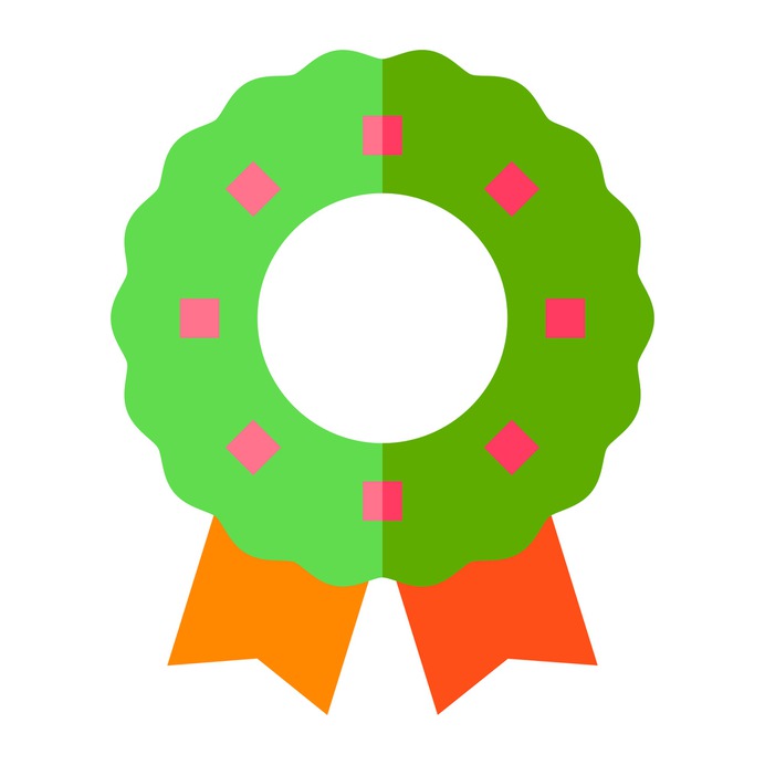 See more icon inspiration related to adornment, miscellaneous, wreath, ornament, decoration and bow on Flaticon.