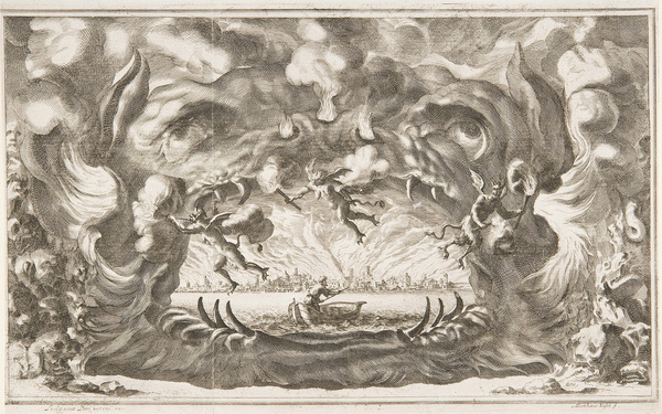 Ludovico Ottavio Burnacini / Mathäus Küsel Stage Design for the opera "Il pomo d'oro ' (Storm Scene) 1667 | Flickr Photo Sharing! #horror #devil #demon #boat #opera #hatching