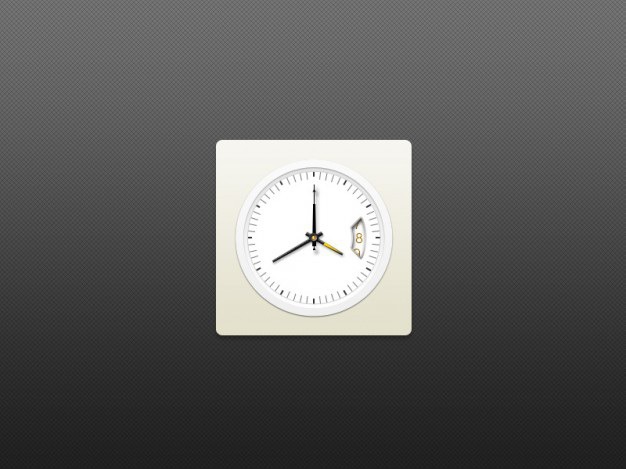 White clock icon design psd Free Psd. See more inspiration related to Design, Icon, Clock, White, Psd, Material, Clock icon, Horizontal and Psd material on Freepik.