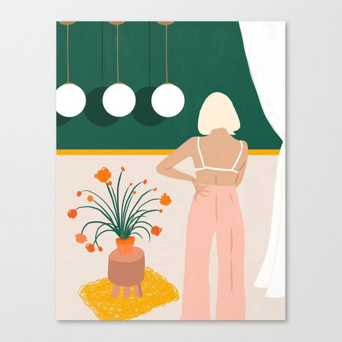 Texting #painting #illustration Canvas Print