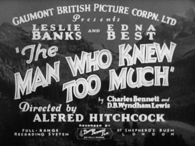 The Man Who Knew Too Much (1934) Title Card #movie #lettering #title #card #vintage #type