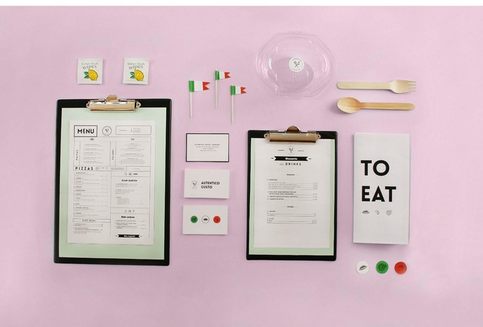 Autentico Gusto Branding - Mindsparkle Mag Agata Jeziurska designed the Corporate Identity for the new takeaway restaurant "Autentico Gusto" in Ipswich, including logo, stationery, flyer, menu, newsletter and many more. #logo #packaging #identity #branding #design #color #photography #graphic #design #gallery #blog #project #mindsparkle #mag #beautiful #portfolio #designer
