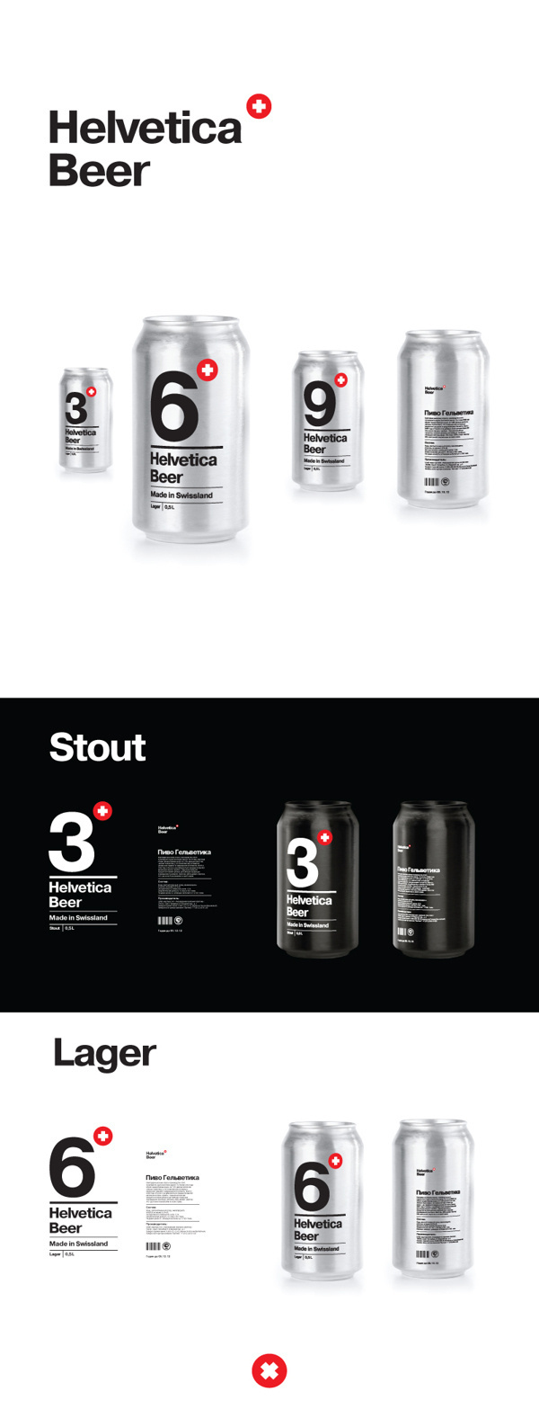 Helvetica Beer on Behance #packaging #beer #helvetica #typography