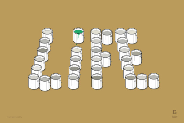 http://www.beetroot.pl/FB/LIFE.jpg #graphics #illustration #poster