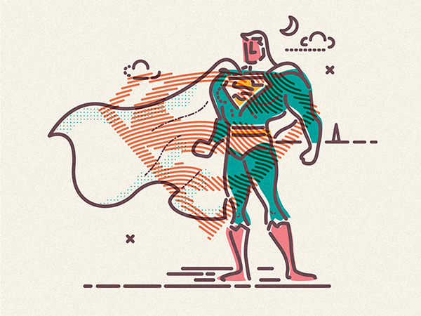 COLOURS AND LINES PART QUATRE on Behance #lines #jamesp0p #oconnell #heroes #james #illustration #superman