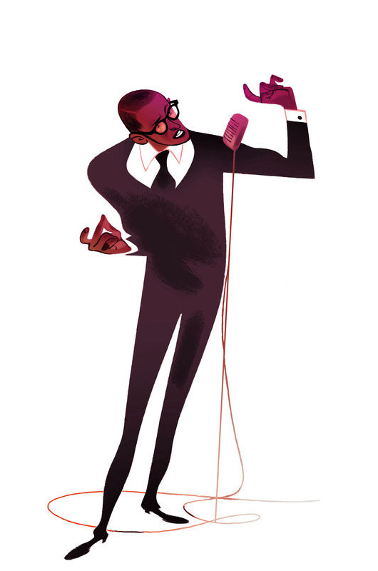 Illustrations by Annette Marnat | Inspiration Grid | Design Inspiration #singer #illustration #microphone