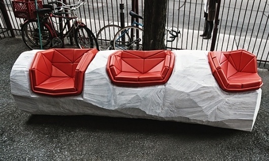 Log Chop Bench by David Long & Antoine Morris » Yanko Design #log #chop #bench