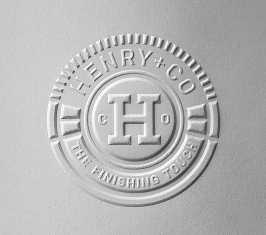 Henry + Co | Lovely Stationery #emboss #business #card #letterpress #stationery #logo