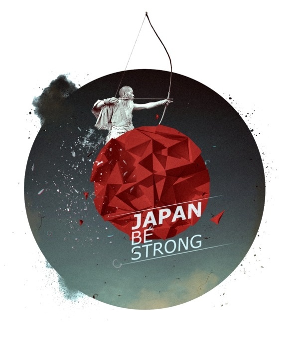 pray for japan on the Behance Network #pray #print #help #poster #japan