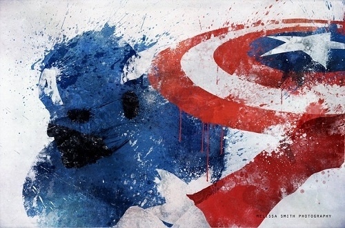 Our Favorite Superheroes Get 'Splattered' - DesignTAXI.com #america #comics #captain #art