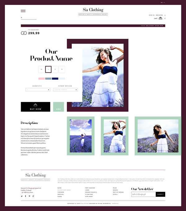 SiaClothing on Behance #web