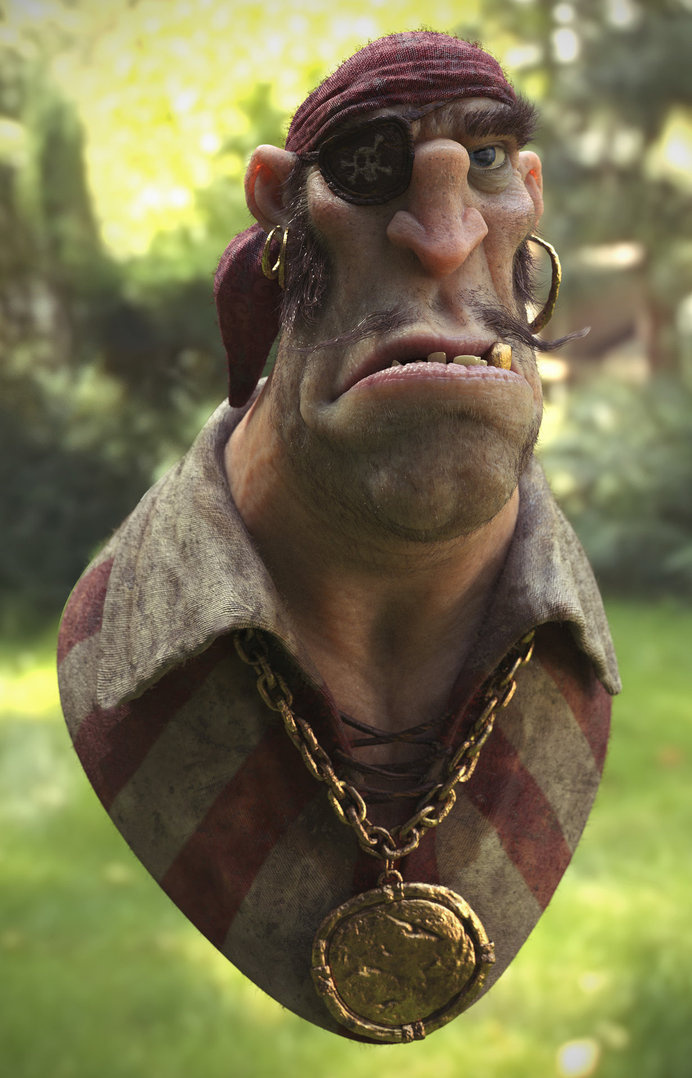 ArtStation - Pirate, Pedro Conti #3d #pirate portrait