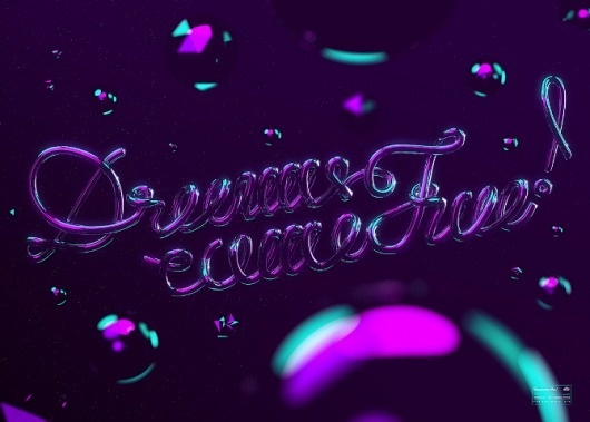 Neon Type Treatment - Digimental Studio #lettering #come #dreams #true #digimental #typography