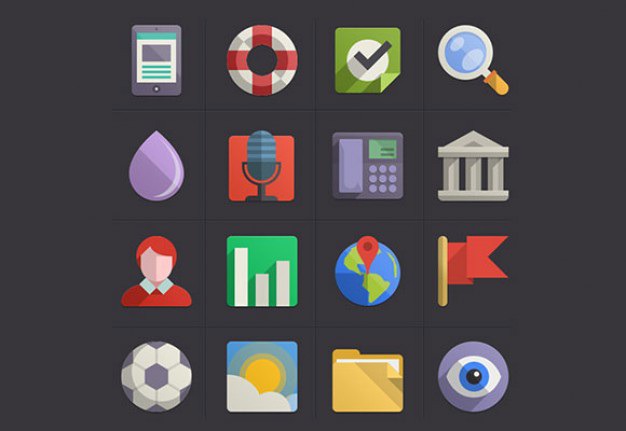 Colorful flat icon set psd Free Psd. See more inspiration related to Design, Icon, Icons, Colorful, Flat, Flat design, Psd, Flat icon, Icon set, Set and Horizontal on Freepik.