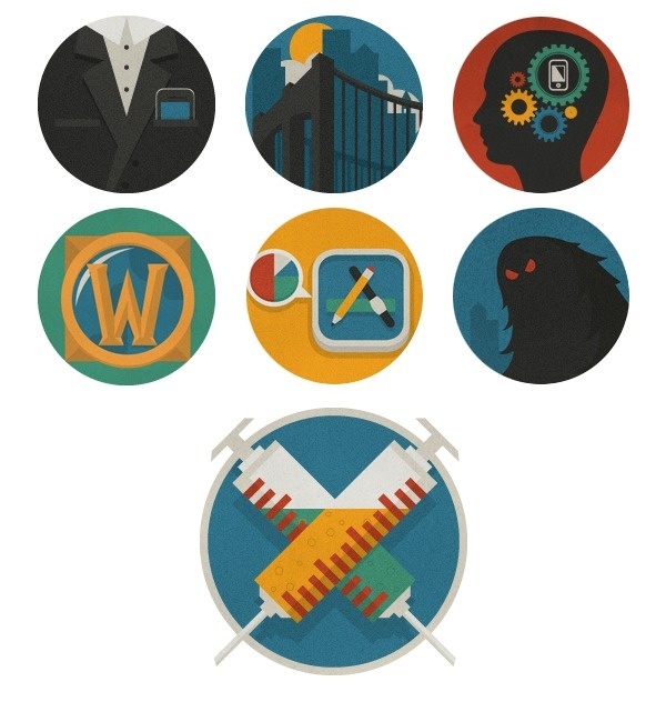 Assorted Iconography Justin Mezzell #mezzell #justin #icons #texture