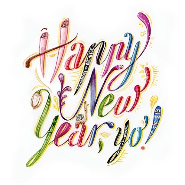 #newyear #watercolor #quote #wishes #lettering #illustration
