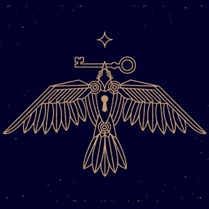 logo, bird, key