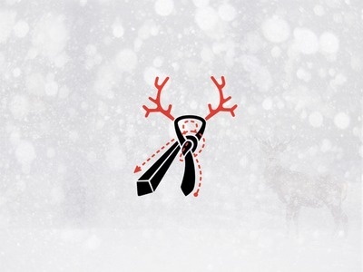 TIE A TIE winter holidays #design #graphic #winter #illustration #tie