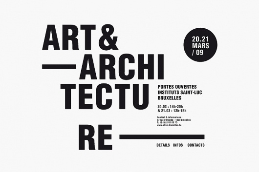 Identity Art & Architecture St Luc Institutes Brussels - Minimalissimo #2009 #minimalism #architecture #poster #art